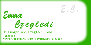 emma czegledi business card