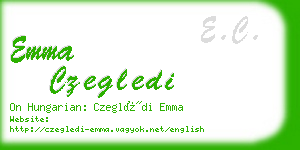 emma czegledi business card